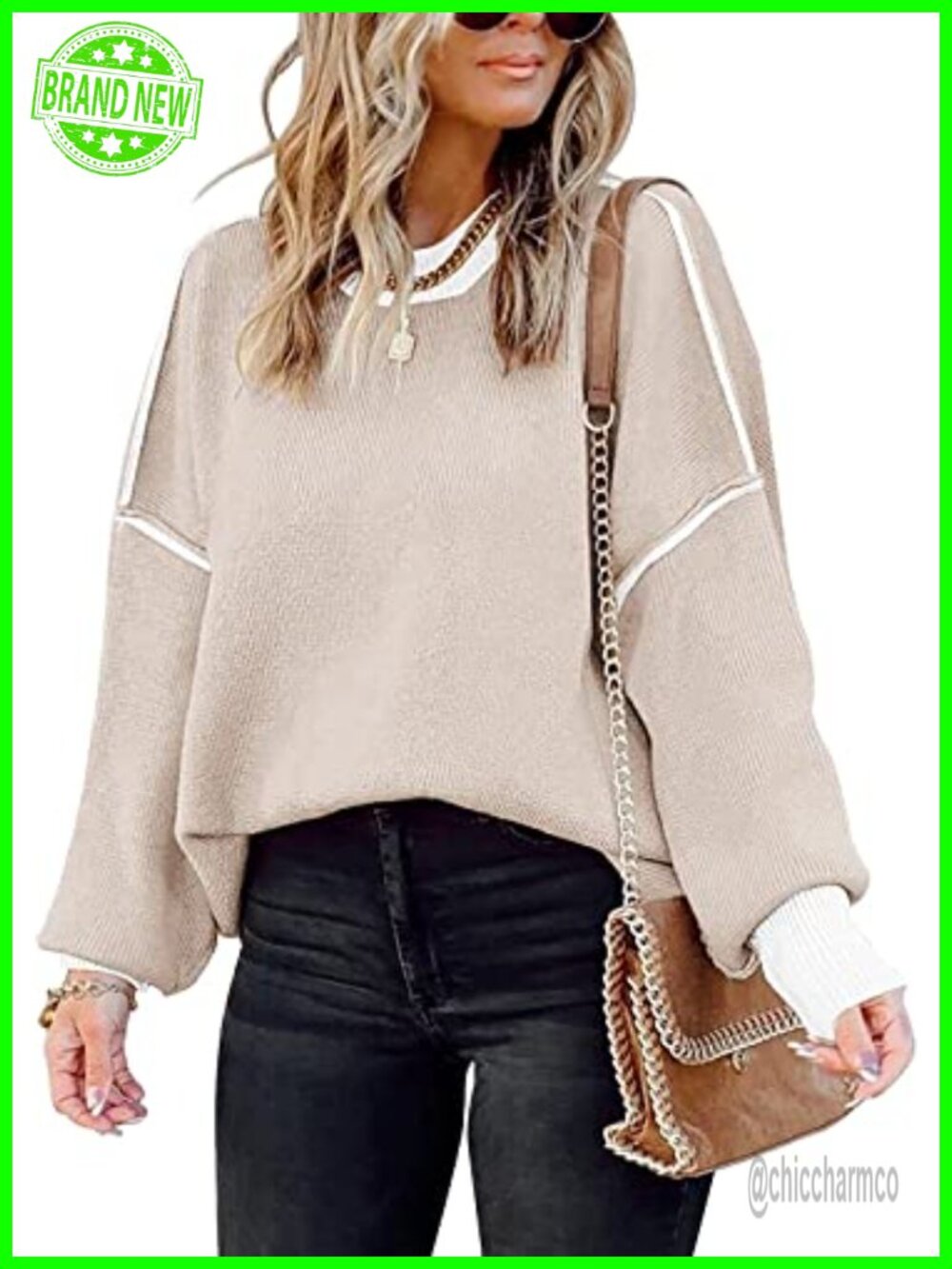 Oversized Viscose Nylon Turtleneck Sweater Batwing Sleeve Tunic Pullover